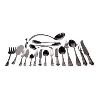 Vintage/New Silver Flatware Set for 12- 119 Pieces La Regence Pattern-Complete Set For Sale