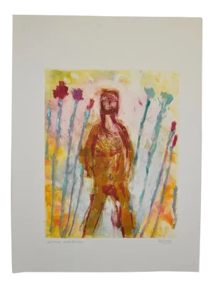 Arthur Krakower "Woman in the Garden" Monotype C.2006