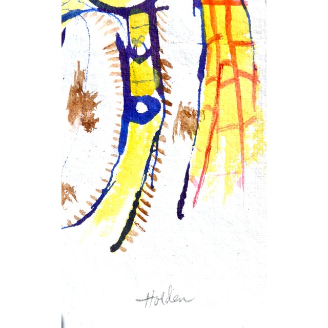 2020s "Lucky Luc" Contemporary Pop Art Style Watercolor Painting by Martha Holden For Sale - Image 5 of 6