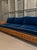Ink Blue Walters Wicker 96" Portia Sofa Custom Loose Back and Loose Seat Cushions With Contrast Welt For Sale - Image 8 of 11