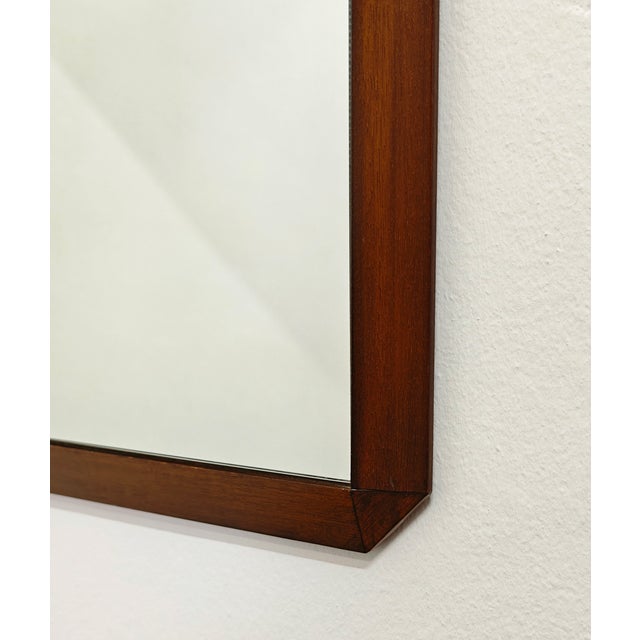 1960s Rectangular Wooden Wall Mirror, 1960s For Sale - Image 5 of 14