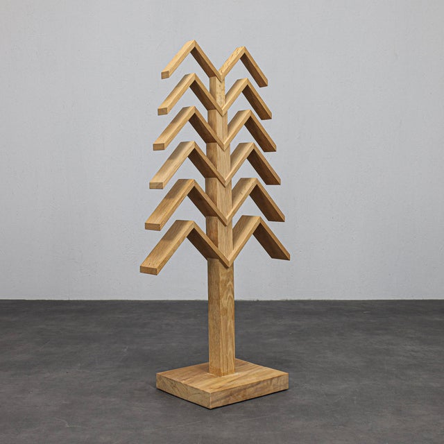 Herma Steur, Geometric Abstract Sculpture, 2000s, Oak For Sale - Image 10 of 10