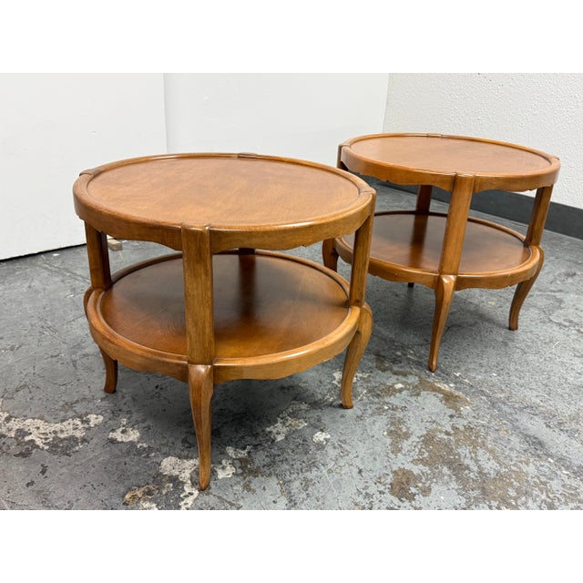 Mid-Century Modern Mid 20th Century Two-Tiered Side Tables, Pair For Sale - Image 3 of 12