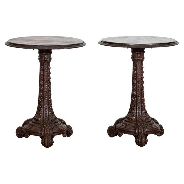 English Mahogany and Painted Cast Iron Tavern Tables, 1860, Set of 2 For Sale - Image 18 of 18