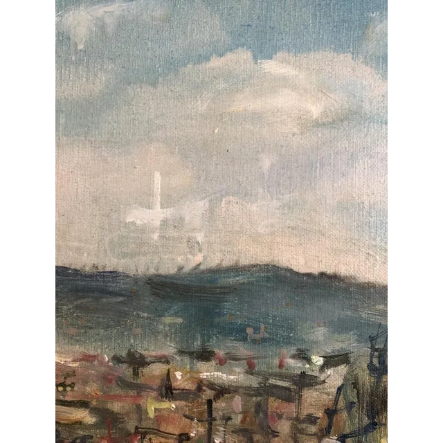 Emile Compard, Vue du Port d'Oslo, Oil on Canvas, Framed For Sale - Image 7 of 12