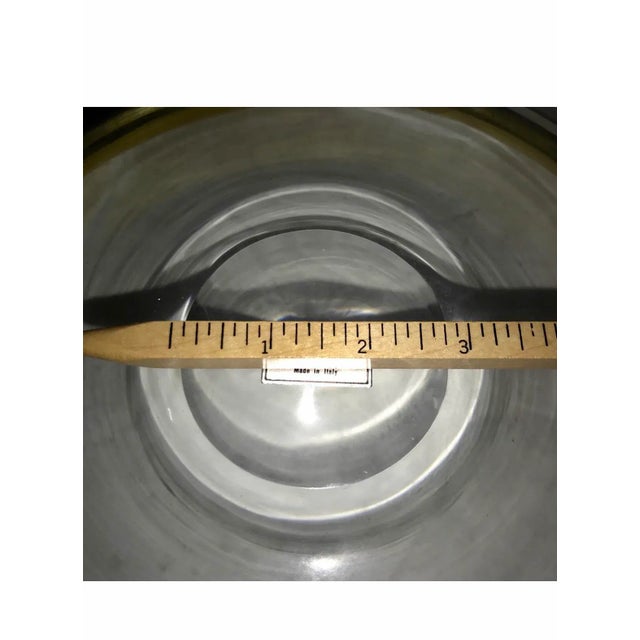 Vintage Lavorazione Artigiana a Mano Italian Large Glass Bowl For Sale - Image 4 of 13