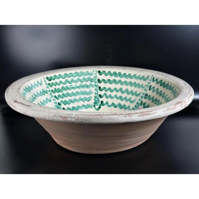 Large Spanish Fajalauza Lebrillo Ceramic Bowl For Sale - Image 6 of 8