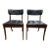 Mid Century Danish Tufted Leather Chairs- a Pair For Sale