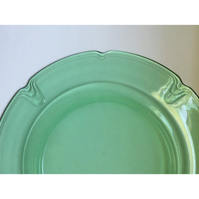 Glass 1930's Duncan Miller "Puritan "Green Glass Platter For Sale - Image 7 of 13
