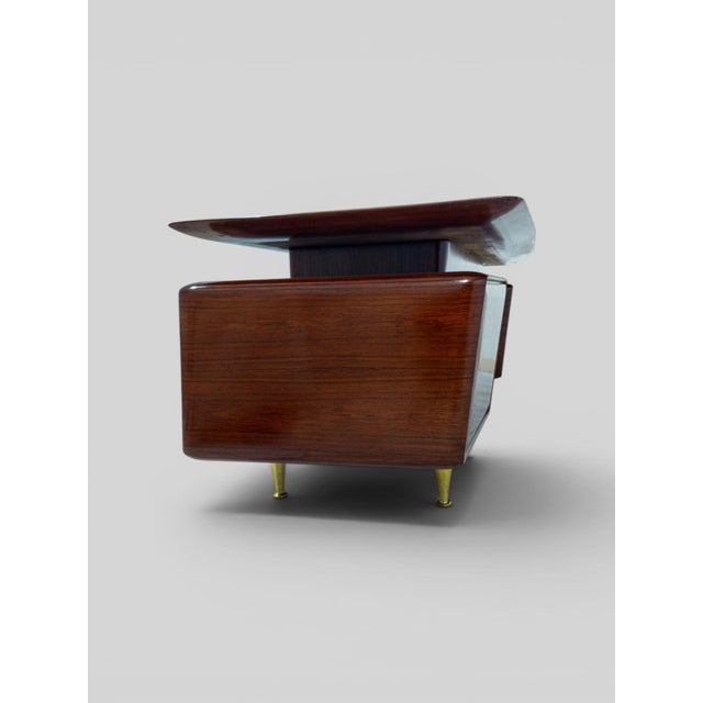 Mid-Century Italian Executive Table Desk by Vittorio Dassi, 1950s For Sale - Image 9 of 18
