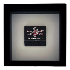 Vintage Framed Matchbook From Trader Vic's in New York City