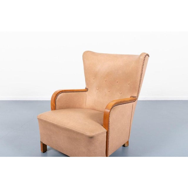 Mid-Century Lounge Armchair, Sweden, 1950s For Sale - Image 9 of 12