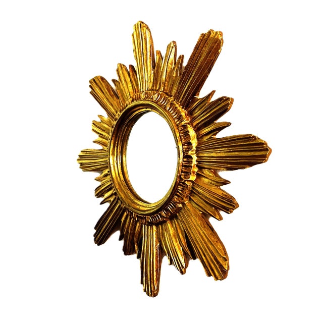 Wenz Giltwood Sunburst Mirror, Germany, 1960s For Sale - Image 6 of 13