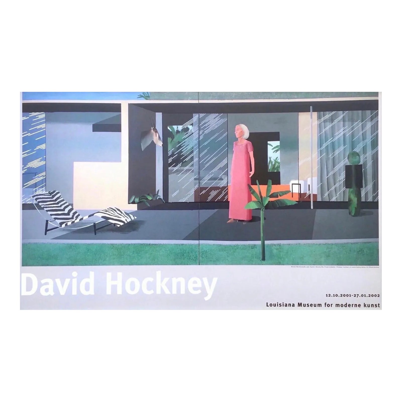 Rare Original Vintage David Hockney Pop Art Lithograph