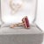 4.8ct Madagascar Ruby Solitaire Ring: Solid 14k Yellow Gold, Emerald Cut, Size 6.75 For Sale - Image 11 of 12