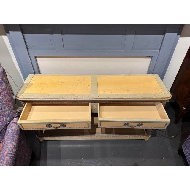 French Country Mid 20th Century Vintage Reclaimed Sofa Table For Sale - Image 3 of 6