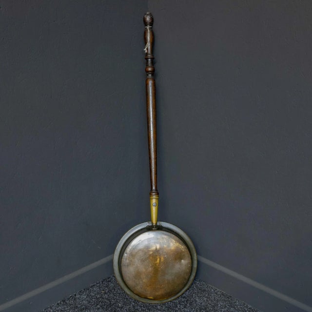 A very good and original early Victorian warming pan in superb untouched condition. The brass lid has a highly unusual and...