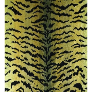 The House of Scalamandré Tigre Fabric, Greens & Black For Sale