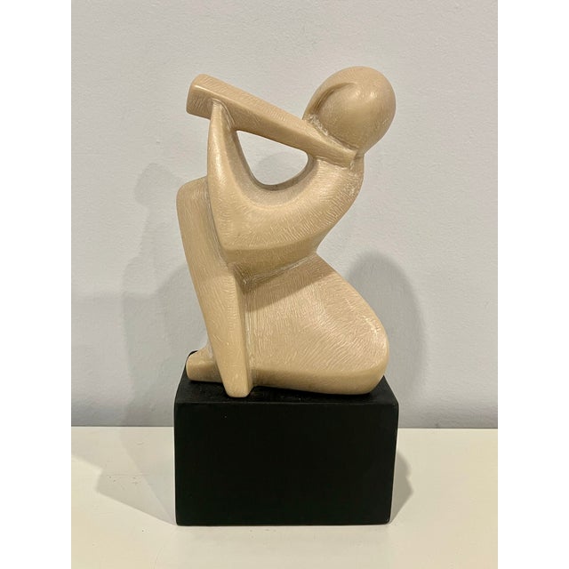 Joseph Martinek Cubist Carved Composite Signed Sculptural Musician 11.5” Joseph Martinek (American 1915-1989) signed...