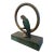 Deco Period Cold Painted Bronze Parrot Form Doorstop For Sale
