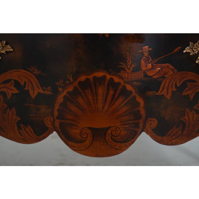 Maitland Smith Chinoiserie Louis XV Style Bombe Commode For Sale - Image 12 of 18