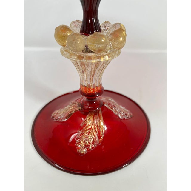 Vintage Murano Glass Compote For Sale - Image 4 of 6