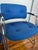 Steelcase Set of 4 Blue Wool Steelcase Cantilever Chairs (1980s) For Sale - Image 4 of 9