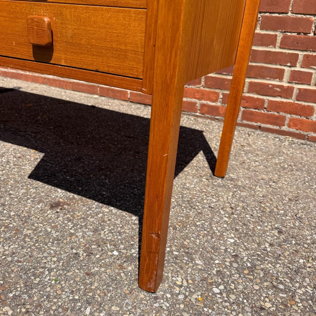 Domino Møbler Danish Modern Teak Executive Desk | Mid Century Modern Partner’s Writing Desk For Sale - Image 10 of 11