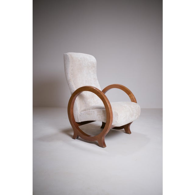 Produced by Rosello, this armchair reflects a strand of French seating design shaped less by a single signature than by...