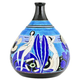 Art Deco Vase in Ceramic, 1925 For Sale