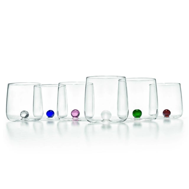 Zafferano Zafferano Bilia Tumbler Blue - Set of 6 For Sale - Image 4 of 5