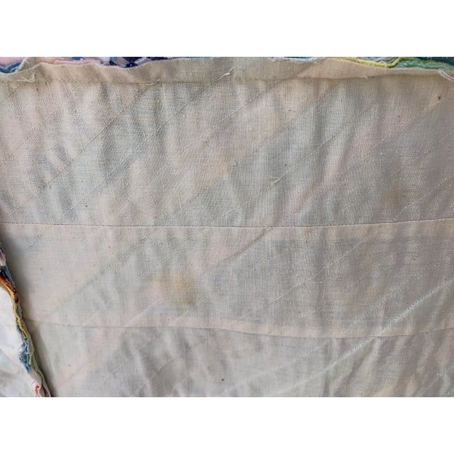 Vintage 19th Century Handmade Diamond String Quilt - King Size For Sale - Image 10 of 12