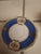 Victorian Vintage Cobalt Blue and Heavy Gold Floral Porcelain Teacup & Saucer For Sale - Image 3 of 3