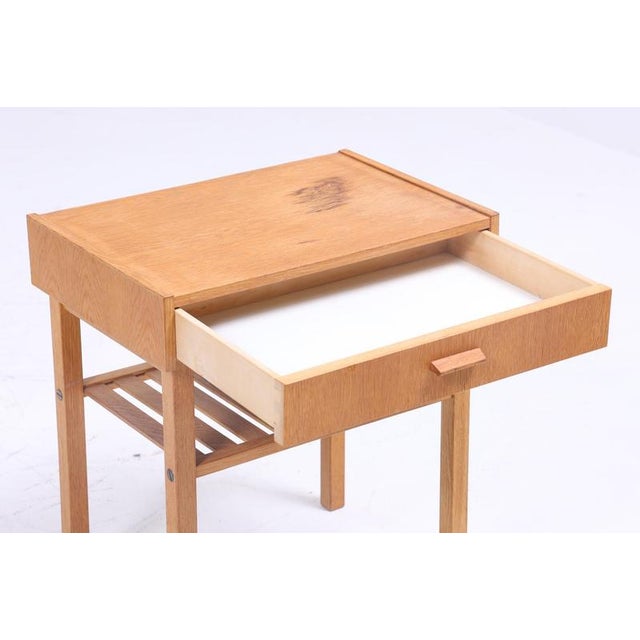 Wood Scandinavian Oak Side Table, 1960s For Sale - Image 7 of 11