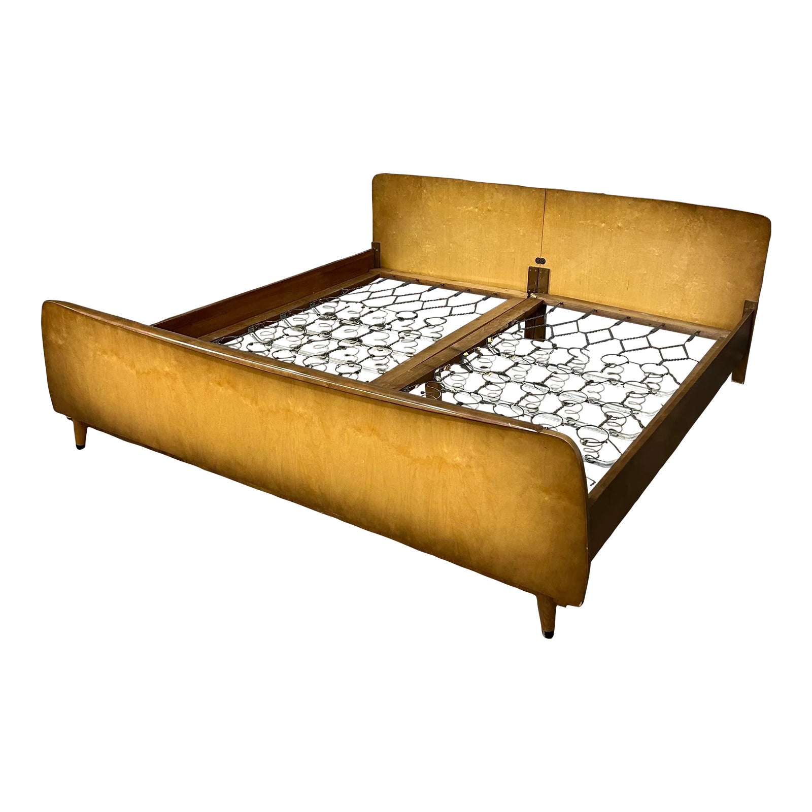 Mid Century Modern King Size German Bed Frame Chairish