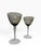 Vintage Mid-Century Etched Smoke Glass & White Opaline Stem Cocktail Pitcher Set - 5 Pieces For Sale - Image 4 of 8