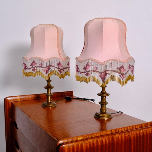 Table Lamps with Beads, 1960s, Set of 2 For Sale - Image 9 of 18