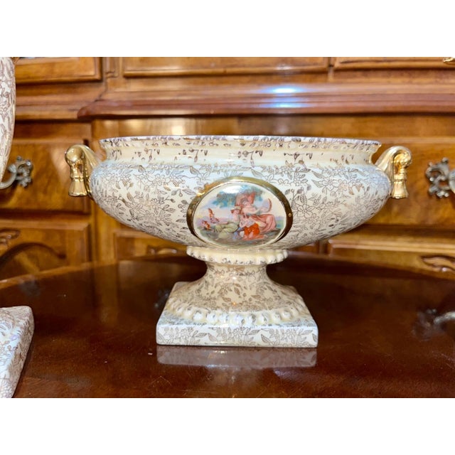 Stunning Empire Porcelain pieces from the Shelton collection, featuring rich 22K gold detailing and classic urn-inspired...