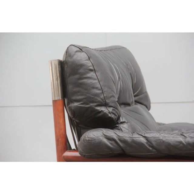 Mid-Century Modern Set of Black Leather Armchairs by Carlo de Carli, 1960s For Sale - Image 3 of 18