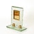 Spectacular and incredibly rare photo frame in thick hand-sculpted Nile green crystal and solid brass. This stunning piece...