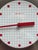 Mid-Century Modern Vintage Howard Miller Red Memphis Postmodern Wall Clock Floating For Sale - Image 3 of 10