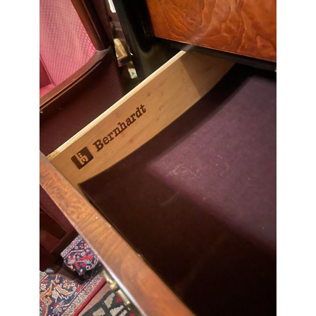 1970s 1970s Bernhardt Burlwood Asian Chinoiserie Armoire Cabinet 1970s For Sale - Image 5 of 5