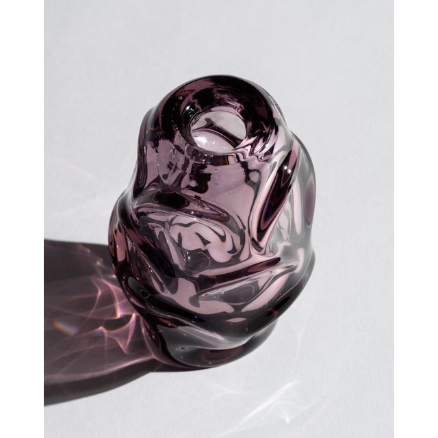 Lilac and Blue Glass Vases attributed to Jan Beranek for Skrdlovice, 1960, Set of 2 For Sale - Image 13 of 18