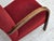 Art Deco Danish Armchair in Red Furniture Wool and Beech Wood, 1950s For Sale - Image 15 of 18