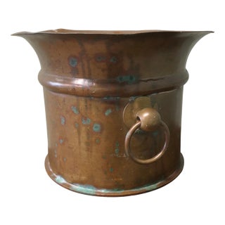 Large Trench Art Planter with Brass Shell Case, 1930 For Sale