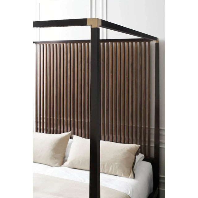 2020s Mid Century Modern Style Canopy Bed For Sale - Image 5 of 12