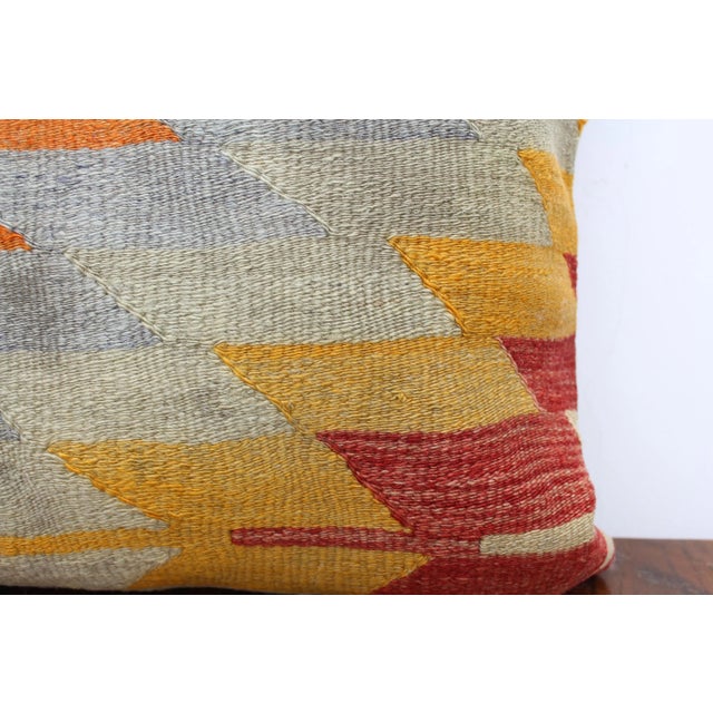 Mid-Century Modern Turkish Kilim Decorative Pillow Cover - 19.5"x20" For Sale - Image 3 of 8