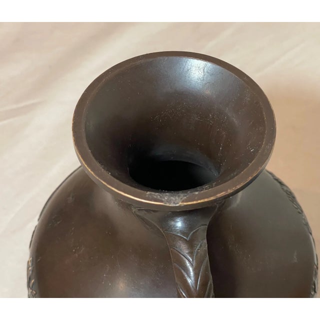 Antique 1800 Bing & Grondahl Bronze Patinated Figural Terracotta Pottery Vase 49 For Sale - Image 18 of 18