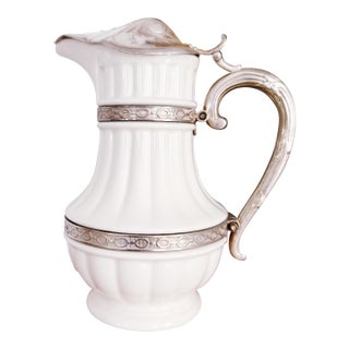 Antique China and Silver Teapot From the Ritz Hotel in London For Sale