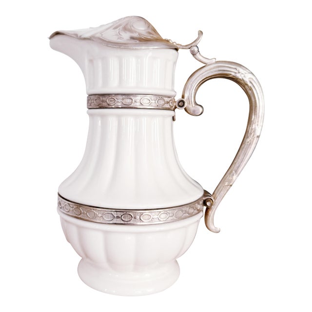 Antique China and Silver Teapot From the Ritz Hotel in London For Sale